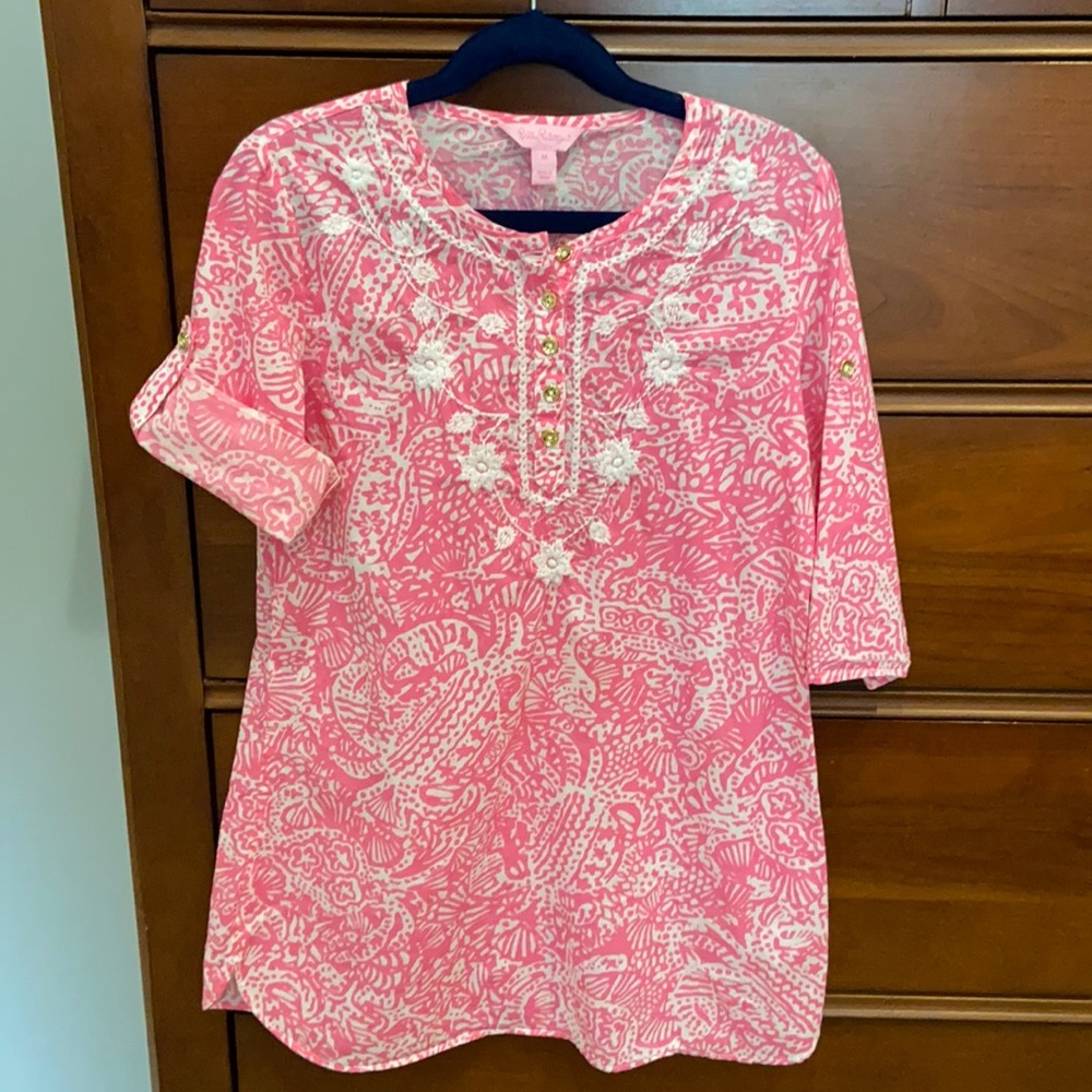 EUC Lilly Pulitzer Atlee Girls Tunic Dress Size M